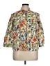 Zara Basic Floral Orange 3/4 Sleeve Blouse Size XL - photo 1