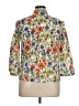 Zara Basic Floral Orange 3/4 Sleeve Blouse Size XL - photo 2