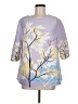 Beulah Style Floral Purple 3/4 Sleeve Blouse One size - photo 1