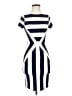 Esley Stripes White Casual Dress Size S - photo 1