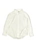 Lands' End 100% Cotton Solid Ivory White Long Sleeve Button-Down Shirt Size 10 - photo 1