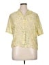 Flax Floral Yellow Short Sleeve Blouse Size 14 (L) - photo 1