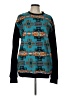 Assorted Brands 100% Polyester Aztec Or Tribal Print Teal Pullover Sweater Size L - photo 1