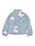 Lucky Brand 100% Polyester Hearts Purple Snow Jacket Size 10 - 12 - photo 2