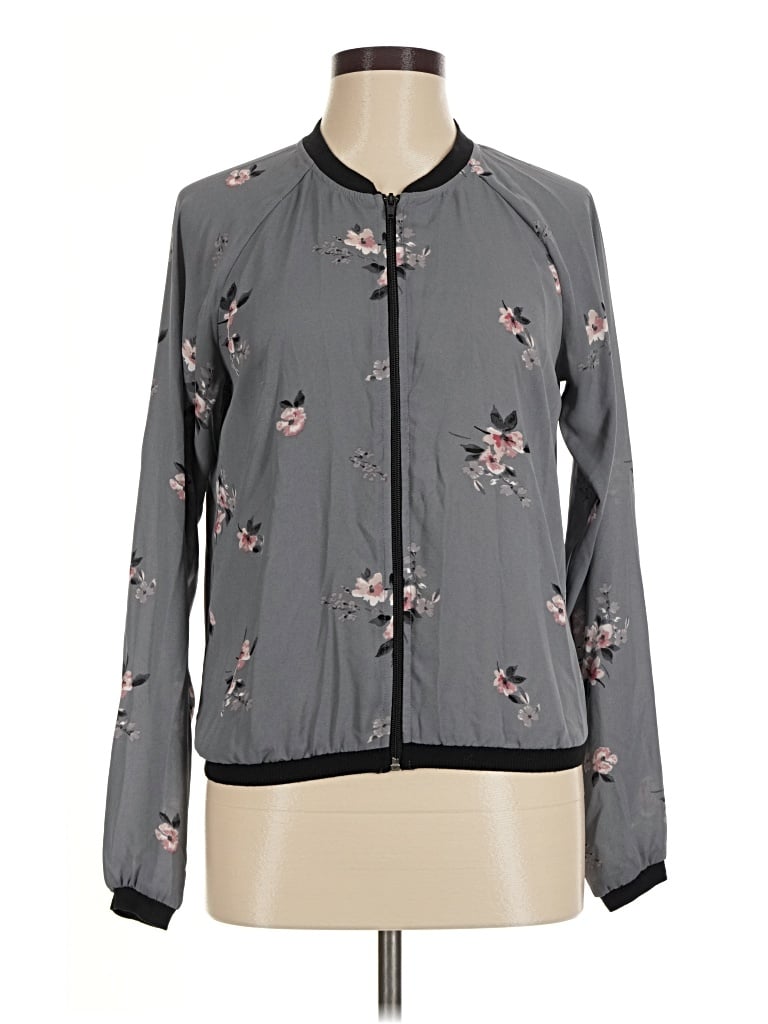 Pre-owned Maurices Long Sleeve Blouse In Gray