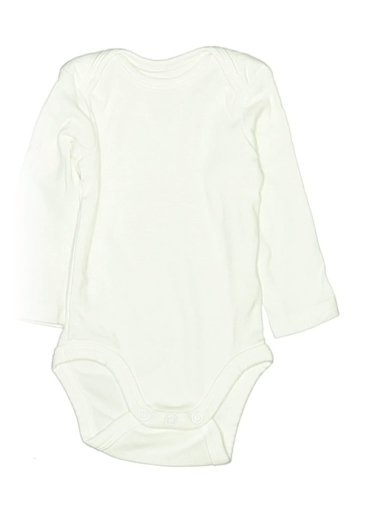Pre-owned H&m Babies' Long Sleeve Onesie In Ivory