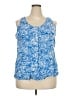 Walmart 100% Rayon Blue Sleeveless Blouse Size 20 - photo 1