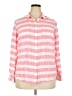 Merona Stripes Pink Long Sleeve Button-Down Shirt Size XXL - photo 1