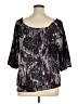 Claudia Richard Purple 3/4 Sleeve Blouse Size 1X - photo 2