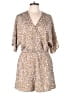 Fashion 100% Polyester Animal Print Tan Romper Size L - photo 1