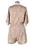Fashion 100% Polyester Animal Print Tan Romper Size L - photo 2