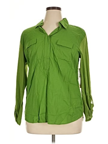 Fresh 3/4 Sleeve Button-Down Shirt (view 1)