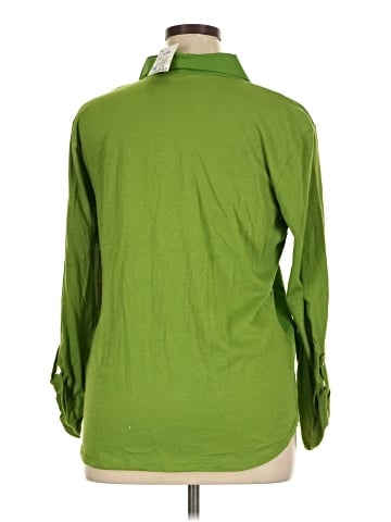Fresh 3/4 Sleeve Button-Down Shirt (view 2)