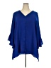 Investments 100% Polyester Blue 3/4 Sleeve Blouse Size 3X - photo 1