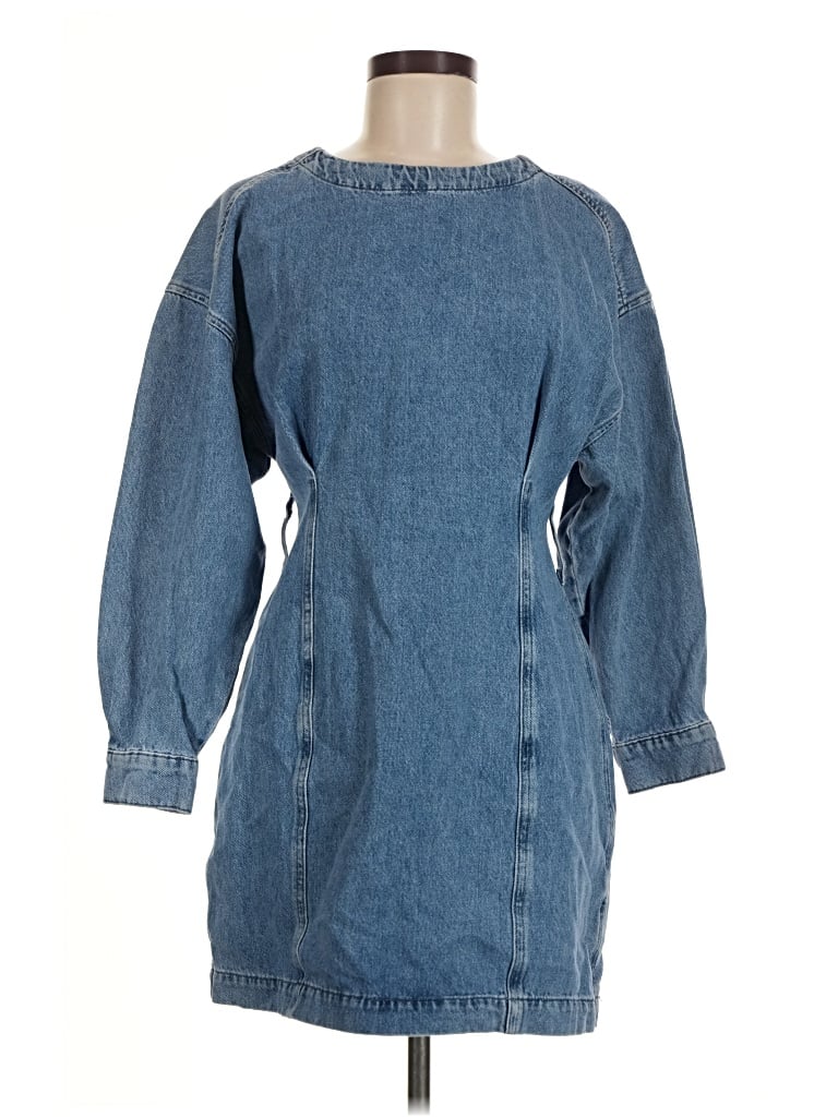 Pre-owned Zara Casual Dress In Blue