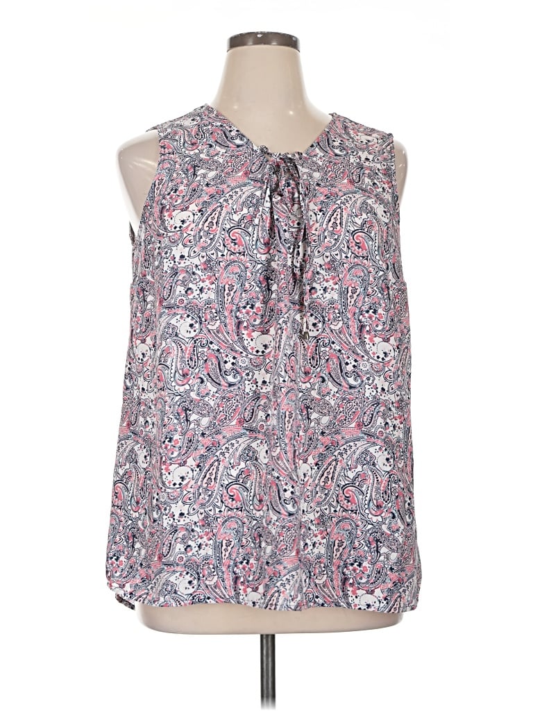 Pre-owned Terra & Sky Sleeveless Blouse In Pink