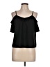Paper Crane 100% Polyester Black Short Sleeve Top Size L - photo 1