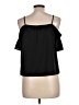 Paper Crane 100% Polyester Black Short Sleeve Top Size L - photo 2