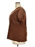Apt. 9 100% Nylon Brown Short Sleeve Blouse Size 2X - photo 5