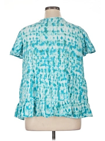 Terra & Sky Short Sleeve Blouse (view 2)