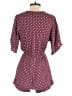Cotton Candy LA 100% Rayon Hearts Burgundy Romper Size S - photo 2