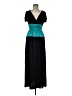 Soprano Color Block Teal Casual Dress Size M (estimated) - photo 1