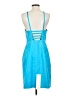 Cache 100% Silk Solid Blue Cocktail Dress Size 4 - photo 2