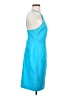 Cache 100% Silk Solid Blue Cocktail Dress Size 4 - photo 4