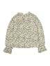 Zara Animal Print Ivory Long Sleeve Blouse Size 9 - photo 1