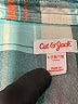 Cat & Jack 100% Cotton Plaid Teal Long Sleeve Button-Down Shirt Size 10 - 12 - photo 3