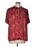 ee:some 100% Polyester Animal Print Red Short Sleeve Blouse Size L - photo 1
