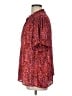 ee:some 100% Polyester Animal Print Red Short Sleeve Blouse Size L - photo 5