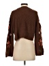 Francesca's Floral Brown Pullover Sweater Size XS - photo 2
