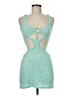 Outcast Teal Blue Cocktail Dress Size M - photo 1