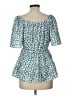 Hayden 100% Polyester Teal Short Sleeve Blouse Size L - photo 2