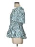 Hayden 100% Polyester Teal Short Sleeve Blouse Size L - photo 5