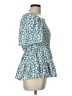 Hayden 100% Polyester Teal Short Sleeve Blouse Size L - photo 4