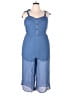 Mlle Gabrielle Solid Blue Jumpsuit Size 1X - photo 1