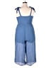 Mlle Gabrielle Solid Blue Jumpsuit Size 1X - photo 2