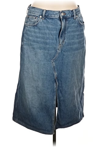 Madewell The Rilee Denim Midi Skirt in Enmore Wash (view 1)