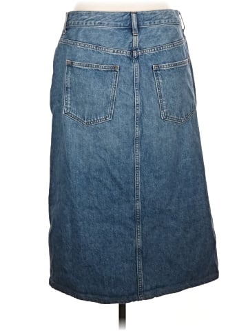 Madewell The Rilee Denim Midi Skirt in Enmore Wash (view 2)