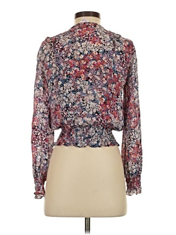 Parker Long Sleeve Silk Top (view 2)