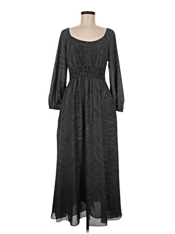 Madewell Balloon-Sleeve Ruched Midi Dress in Dot (view 1)