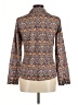 Doncaster Collection 100% Cotton Paisley Brown Long Sleeve Button-Down Shirt Size 6 - photo 2