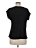 Crosby 100% Rayon Metallic Silver Short Sleeve Top Size M - photo 2