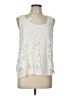 Sunday in Brooklyn 100% Polyester Floral Ivory Tank Top Size L - photo 1