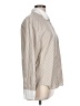 Zara Stripes Ivory Long Sleeve Blouse Size L - photo 4