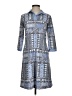 J. McLaughlin Print Blue Casual Dress Size XS - photo 1