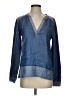Michael Stars 100% Lyocell Blue Long Sleeve Blouse Size XS - photo 1