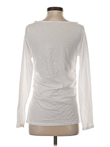 Madewell Ruched Crewneck Long-Sleeve Tee in Soft Slub (view 2)
